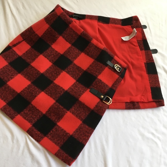 Forever 21 | Women Skirts | Red/Black/Plaid - Picture 7 of 15